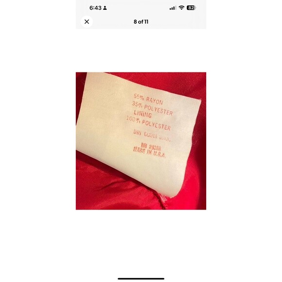 Misty Lane Red Plaid Cropped Jacket Vintage Size 10 Irish Gold Buttons USA - Picture 8 of 11